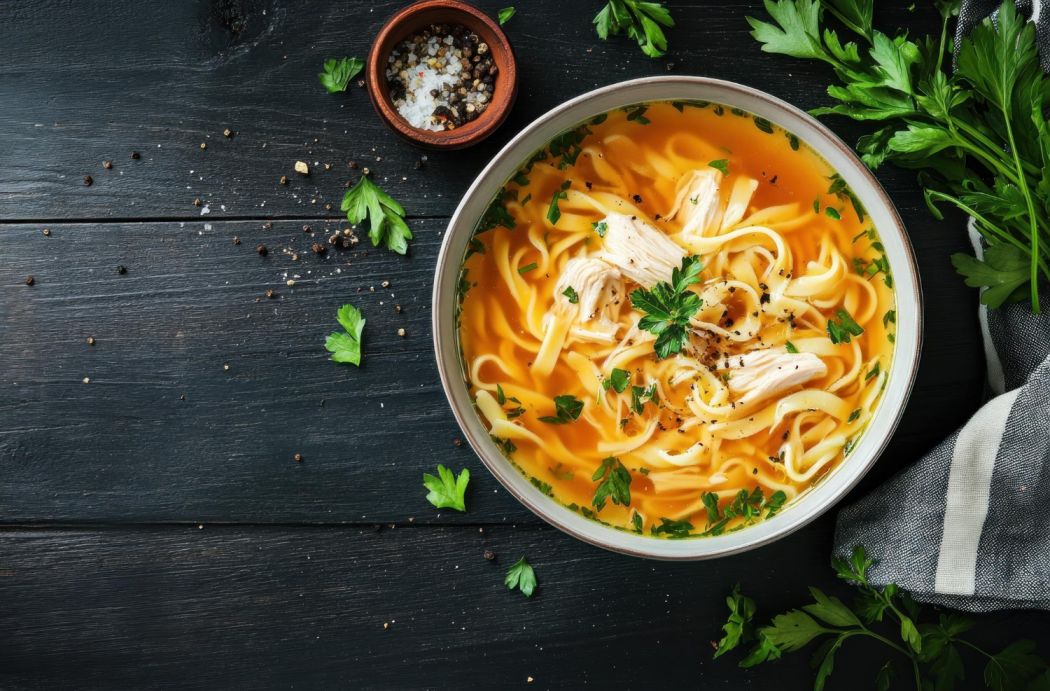 Суп-лапша с индейкой и овощами